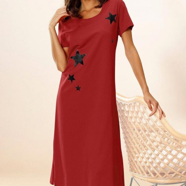 Vivance Dreams Nachthemd, rot-schwarz