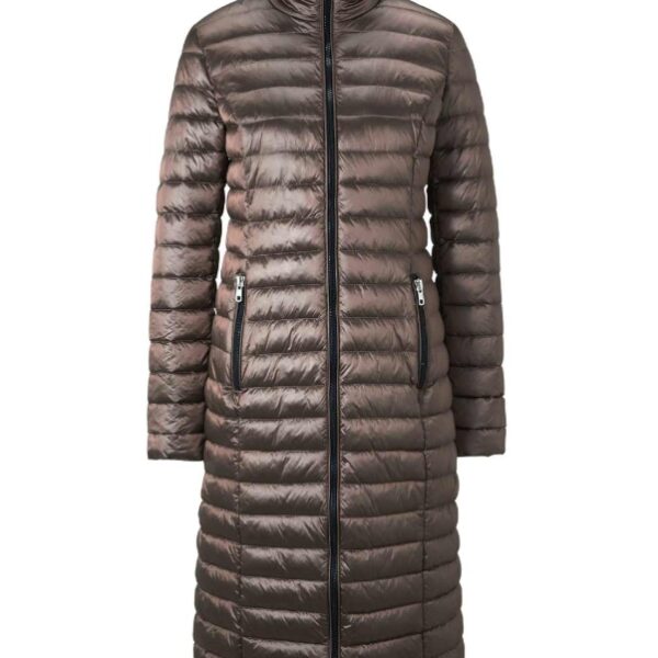 Rick Cardona Designer quilted coat, taupe