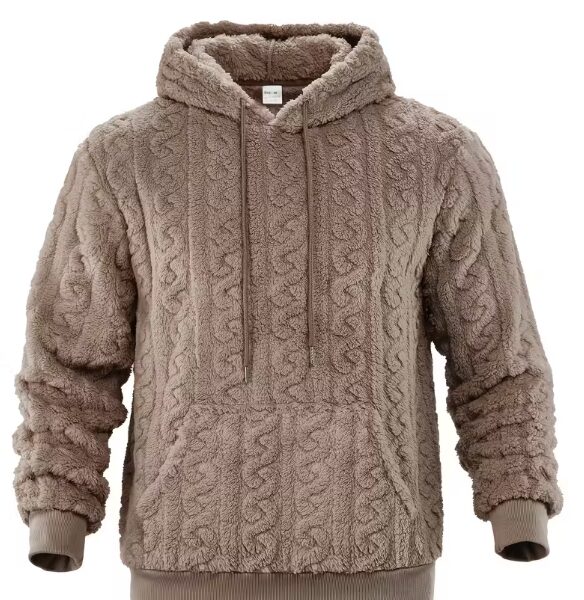 Men’s Plush Cable Knit Hoodie