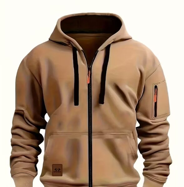 Men’s Full-Zip Hooded Cardigan Jacket